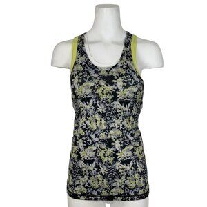 Lululemon Inspiration Tank Top 6 Crosscourt Petal Black Clarity Yellow